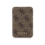 Apple iPhone 15 Pro Kılıf Guess Orjinal Lisanslı M-safe Şarj Özellikli Yazı Logolu 4G Desenli Kapak + Powerbank 5000mAh 2in1 Set