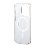 Apple iPhone 15 Pro Kılıf Guess Orjinal Lisanslı M-safe Şarj Özellikli Yazı Logolu 4G Desenli Kapak