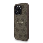 Apple iPhone 15 Pro Kılıf Guess Orjinal Lisanslı M-safe Şarj Özellikli PU Deri Bilek Askı İpli Yazı Logolu Kapak
