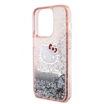 Apple iPhone 15 Pro Kılıf Hello Kitty Orjinal Lisanslı İkonik Sıvılı Glitter Kapak
