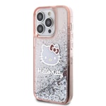 Apple iPhone 15 Pro Kılıf Hello Kitty Orjinal Lisanslı İkonik Sıvılı Glitter Kapak