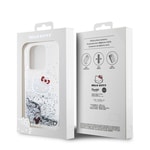 Apple iPhone 15 Pro Kılıf Hello Kitty Orjinal Lisanslı İkonik Sıvılı Glitter Kapak