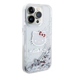Apple iPhone 15 Pro Kılıf Hello Kitty Orjinal Lisanslı İkonik Sıvılı Glitter Kapak