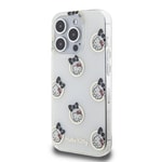 Apple iPhone 15 Pro Kılıf Hello Kitty Orjinal Lisanslı Elektroplating Kaplama Kabarcık Baskılı Kapak