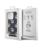 Apple iPhone 15 Pro Kılıf Hello Kitty Orjinal Lisanslı Elektroplating Kaplama Kabarcık Baskılı Kapak