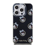 Apple iPhone 15 Pro Kılıf Hello Kitty Orjinal Lisanslı Elektroplating Kaplama Kabarcık Baskılı Kapak