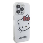 Apple iPhone 15 Pro Kılıf Hello Kitty Orjinal Lisanslı Yazı ve İkonik Logolu Kitty Head Kapak