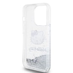 Apple iPhone 15 Pro Kılıf Hello Kitty Orjinal Lisanslı İkonik Sıvılı Glitter Kapak