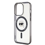 Apple iPhone 15 Pro Kılıf Karl Lagerfeld M-safe Şarj Özellikli IML Karl Orjinal Lisanslı Kapak