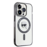 Apple iPhone 15 Pro Kılıf Karl Lagerfeld M-safe Şarj Özellikli IML Karl Orjinal Lisanslı Kapak