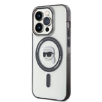 Apple iPhone 15 Pro Kılıf Karl Lagerfeld M-safe Şarj Özellikli IML Karl Orjinal Lisanslı Kapak