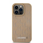 Apple iPhone 15 Pro Kılıf Karl Lagerfeld Orjinal Lisanslı M-safe Şarj Özellikli KL Yazılı Hot Stamp Kapak