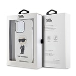 Apple iPhone 15 Pro Kılıf Karl Lagerfeld Orjinal Lisanslı Boyun Askılı Karl İkonik Crossbody Kapak