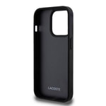 Apple iPhone 15 Pro Kılıf Lacoste Orjinal Lisanslı M-safe Şarj Özellikli PU Deri Görünümlü Kartlıklı Karışık Monogram Desenli Kapak