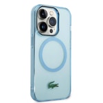 Apple iPhone 15 Pro Kılıf Lacoste Orjinal Lisanslı M-safe Şarj Özellikli Transparan Timsah Logo Baskılı Kapak
