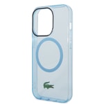 Apple iPhone 15 Pro Kılıf Lacoste Orjinal Lisanslı M-safe Şarj Özellikli Transparan Timsah Logo Baskılı Kapak