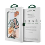 Apple iPhone 15 Pro Kılıf Lacoste Orjinal Lisanslı M-safe Şarj Özellikli Çift Katmanlı Yamalar Desenli Kapak