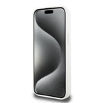 Apple iPhone 15 Pro Kılıf Lacoste Orjinal Lisanslı M-safe Şarj Özellikli PU Deri Görünümlü Kartlıklı Karışık Monogram Desenli Kapak