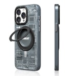 Apple iPhone 15 Pro Kılıf M-safe Şarj Özellikli Youngkit 360° Standlı Technology Serisi Kapak