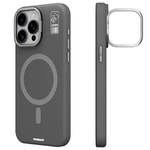 Apple iPhone 15 Pro Kılıf M-safe Şarj Özellikli Kamera Standlı Youngkit Bitty Cream Kapak