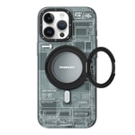 Apple iPhone 15 Pro Kılıf M-safe Şarj Özellikli Youngkit 360° Standlı Technology Serisi Kapak