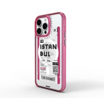 Apple iPhone 15 Pro Kılıf M-safe Şarj Özellikli Bilet Desenli Wiwu Turkey B Serisi Kapak