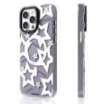 Apple iPhone 15 Pro Kılıf M-safe Şarj Özellikli Airbagli Çift Katmanlı Youngkit Star&Butterfly Serisi Kapak