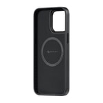 Apple iPhone 15 Pro Kılıf M-safe Şarj Özellikli 1500D Aramid Fiber Pitaka Military-Grade Classic Serisi Black-Grey Twill Kapak