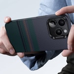 Apple iPhone 15 Pro Kılıf M-safe Şarj Özellikli Karbon Fiber Tasarımlı Benks Aurora ArmorPro Kevlar Kapak