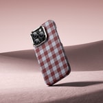 Apple iPhone 15 Pro Kılıf M-safe Şarj Özellikli Ekose Tasarımlı Benks ArmorVichy Kevlar Kapak