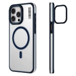 Apple iPhone 15 Pro Kılıf M-safe Şarj Özellikli Sararma Önleyici Youngkit Crystal Grid Kapak