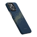 Apple iPhone 15 Pro Kılıf M-safe Şarj Özellikli Aramid Fiber Pitaka Tactile Woven Starpeak Serisi Milky Way Galaxy Kapak