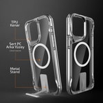Apple iPhone 15 Pro Kılıf M-safe Şarj Özellikli Zore T-Max Standlı Kapak