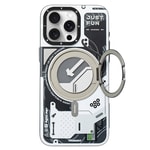 Apple iPhone 15 Pro Kılıf M-safe Şarj Özellikli Youngkit 360° Standlı Starship Serisi Kapak