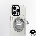 Apple iPhone 15 Pro Kılıf M-safe Şarj Özellikli 360° Standlı Basit Mat Deri Desenli Youngkit Tech Leather Serisi Kapak
