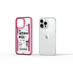 Apple iPhone 15 Pro Kılıf M-safe Şarj Özellikli Bilet Desenli Wiwu Turkey B Serisi Kapak