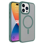 Apple iPhone 15 Pro Kılıf Mat Arka Yüzey Wireless Şarj Özellikli Zore Flet M-safe Kapak