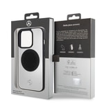 Apple iPhone 15 Pro Kılıf Mercedes Benz Orjinal Lisanslı M-safe Şarj Özellikli Alüminyum Arka Yüzey Metal Yıldız Logolu Kapak