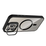 Apple iPhone 15 Pro Kılıf Standlı ve Kamera Lens Hediyeli M-Safe Şarj Özellikli Zore Etro Kapak