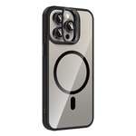 Apple iPhone 15 Pro Kılıf Standlı ve Kamera Lens Hediyeli M-Safe Şarj Özellikli Zore Etro Kapak