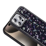 Apple iPhone 15 Pro Kılıf Taşlı ve Simli Tasarım Zore Azra Kapak