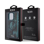 Apple iPhone 15 Pro Kılıf TUMI Orjinal Lisanslı M-safe Şarj Özellikli Buzlanmış Saydam Fırça Kamuflajı Desenli Kapak