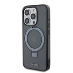 Apple iPhone 15 Pro Kılıf TUMI Orjinal Lisanslı M-safe Şarj Özellikli PC TPU Metal Logolu Ring Standlı Kapak