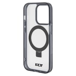 Apple iPhone 15 Pro Kılıf TUMI Orjinal Lisanslı M-safe Şarj Özellikli Metal Logolu Ring Standlı Silikon Kapak