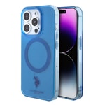 Apple iPhone 15 Pro Kılıf U.S. Polo Assn. Orjinal Lisanslı M-safe Şarj Özellikli Transparan Tasarım Kapak