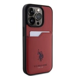 Apple iPhone 15 Pro Kılıf U.S. Polo Assn. Orjinal Lisanslı Baskı Logolu PU Kartlıklı Kapak