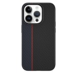 Apple iPhone 15 Pro Kılıf Wiwu LCC-107 Karbon Fiber M-safe Şarj Özellikli Kamera Korumalı Kabon Kapak
