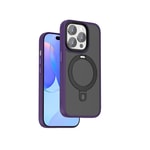 Apple iPhone 15 Pro Kılıf Wiwu ZMM-010 M-safe Şarj Özellikli Mat Arka Yüzey Standlı Kapak