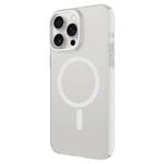 Apple iPhone 15 Pro Kılıf Zore M-safe Şarj Özellikli Buzlu Transparan C-Pro Sert Kapak