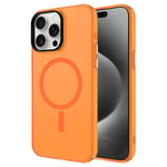 Apple iPhone 15 Pro Kılıf Zore M-safe Şarj Özellikli Buzlu Transparan C-Pro Sert Kapak